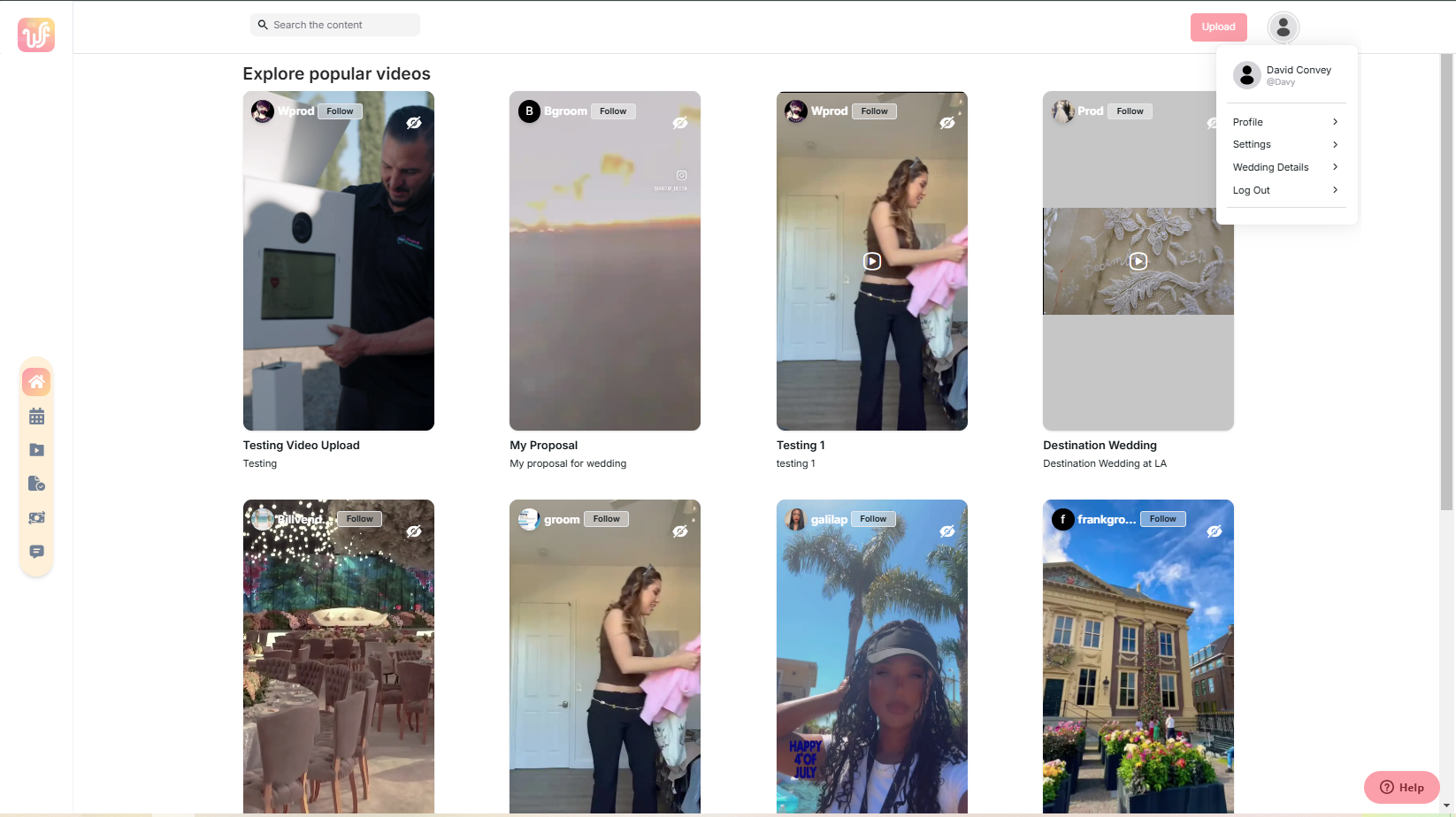 Streamlined platform for wedding planning and promotions by Zeeshan Ashraf - Marketplace Project